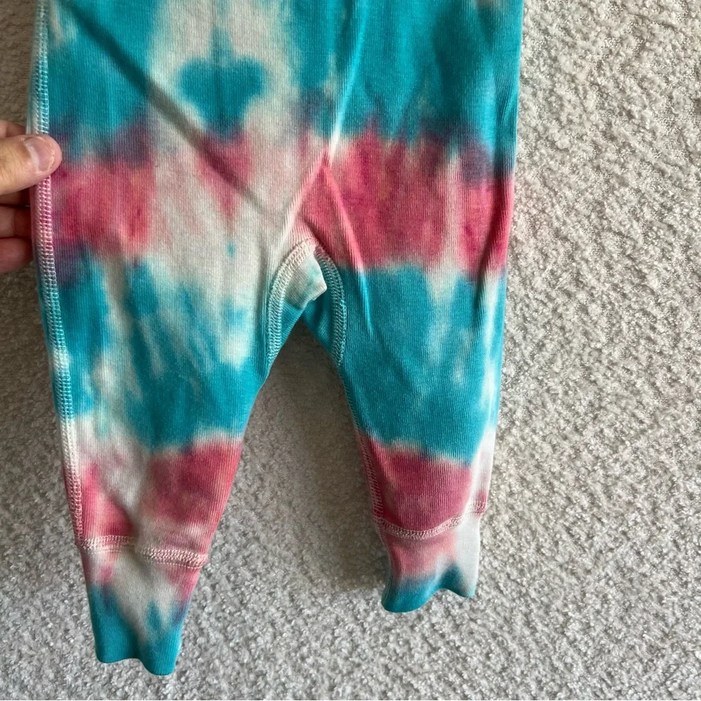 Hanna Andersson Infant‎ Tie Dye Zip Up Organic Cotton Pajamas Size 3-6 Months